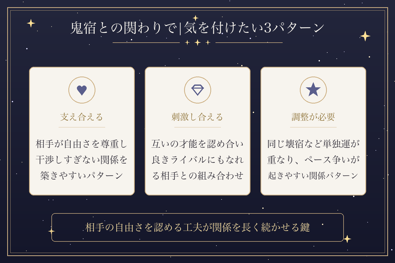 鬼宿との関わりで|気を付けたい3パターン