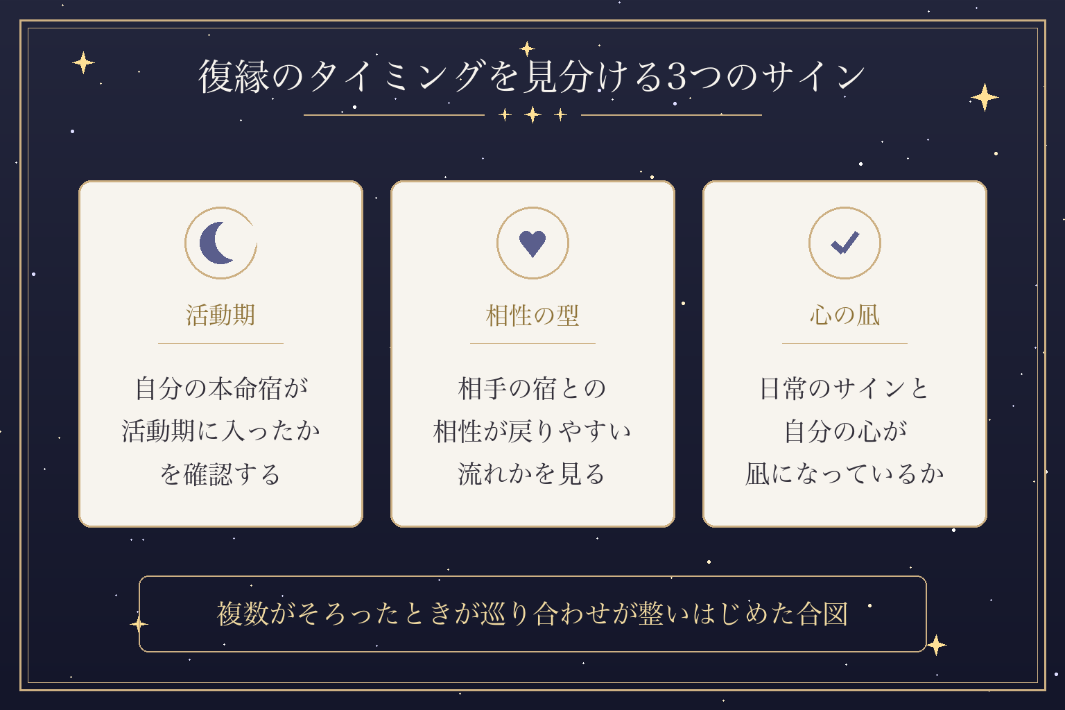 復縁のタイミングを見分ける3つのサイン